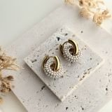 Celeste Pearl Halo Earrings