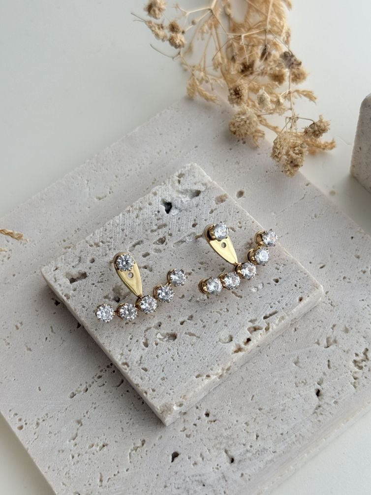Celene Crystal Ear Climbers