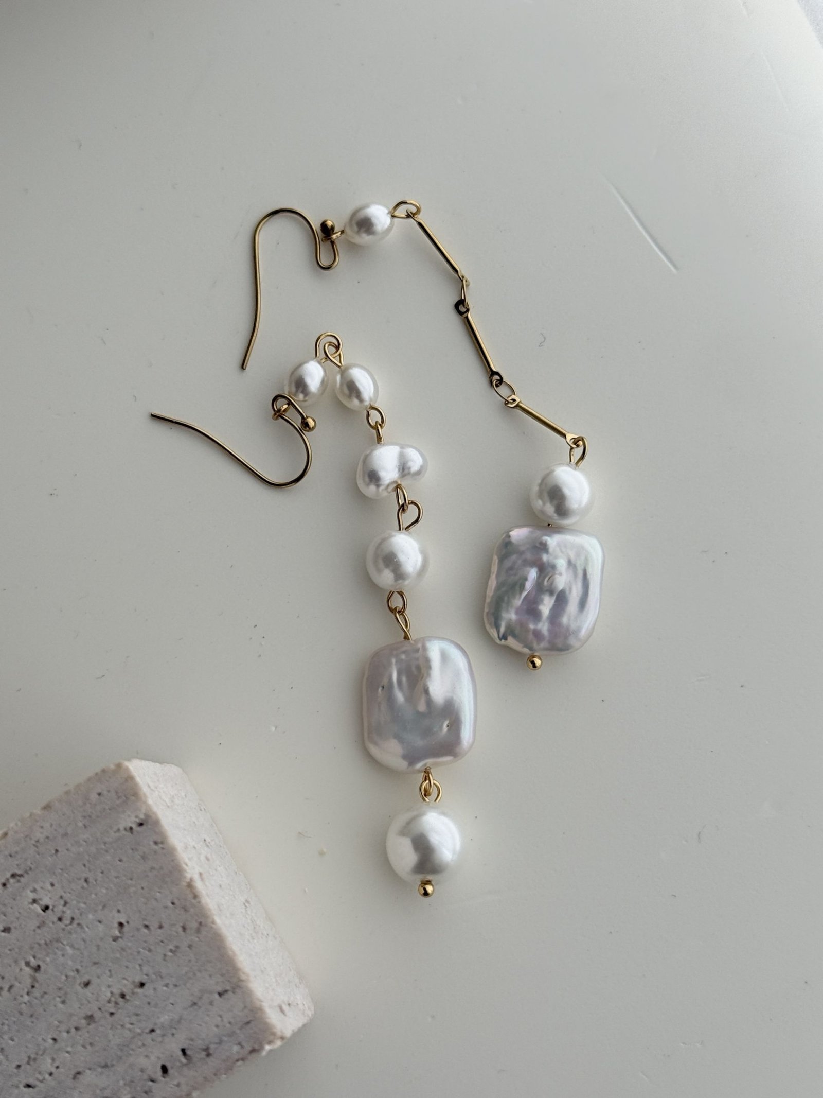 Seraphine Pearl Line Earrings