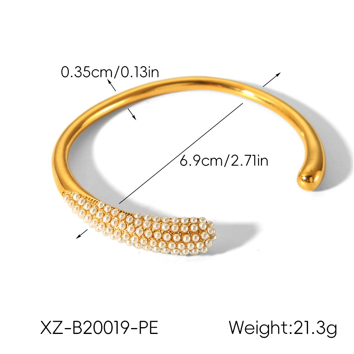 Nivelle Pearl Arc Cuff