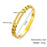 Valora Zircon Link Cuff