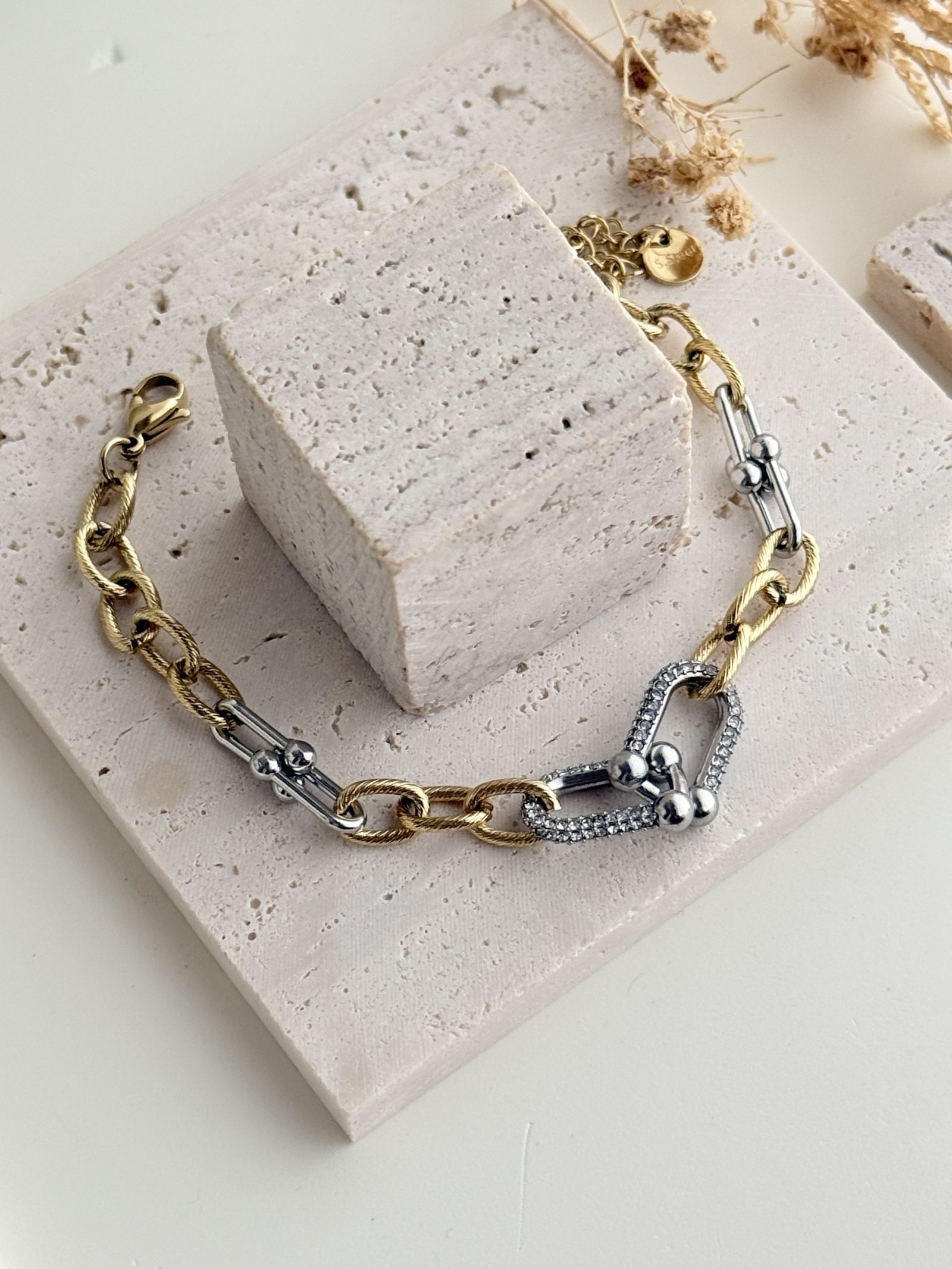 Celeste Two-Tone Link Bracelet