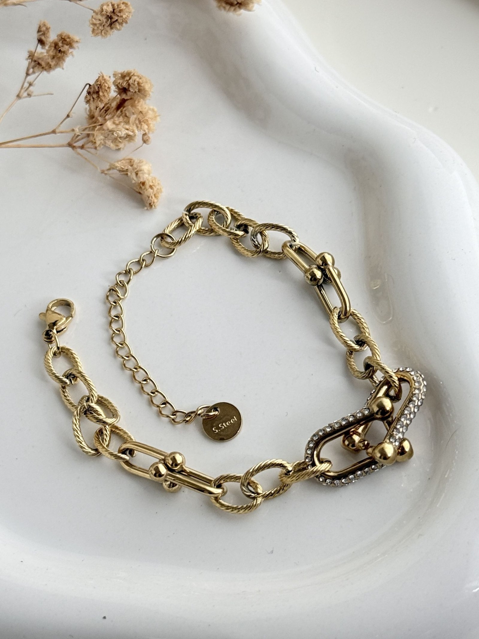 Celeste Two-Tone Link Bracelet