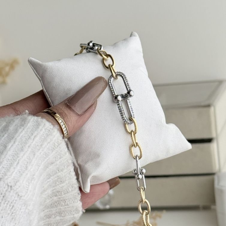Celeste Two-Tone Link Bracelet