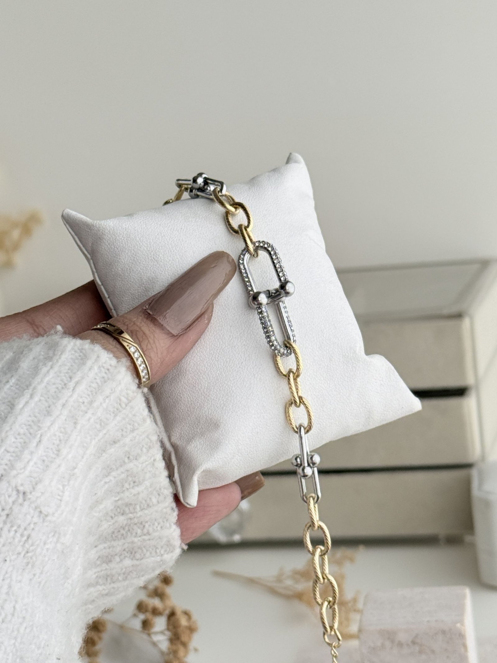 Celeste Two-Tone Link Bracelet