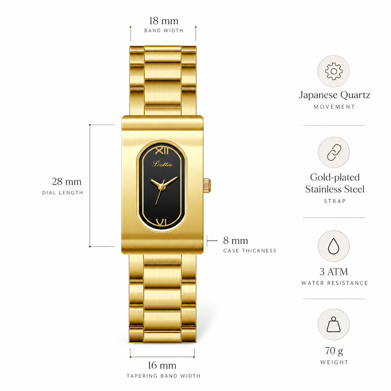 Sable Scottie Quartz Watch